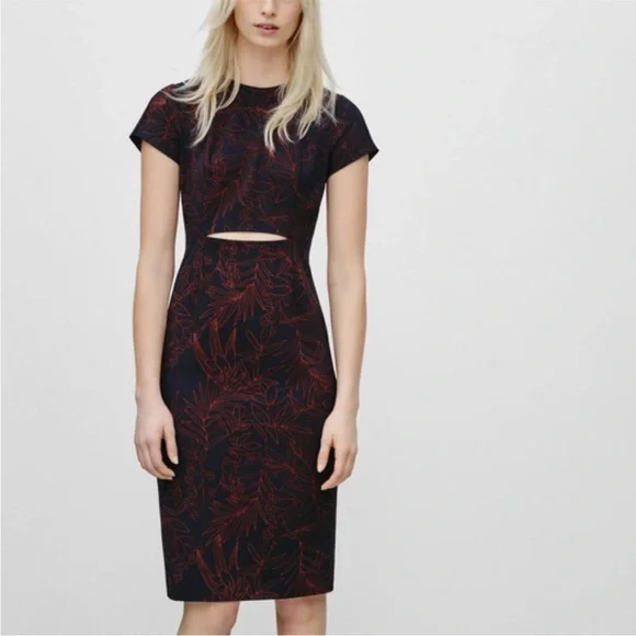 Aritzia Babaton Prosper Dress in navy & red - Picture 3 of 10